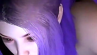 Two girls with brightly colored hair double blowjob : 3D Porn