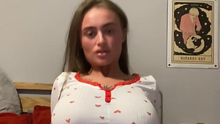 Watch this horny emo student lose control as she fingers herself harder