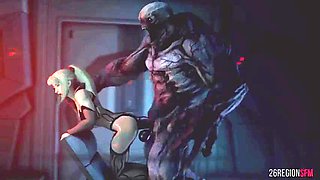Samus Aran fuck monster