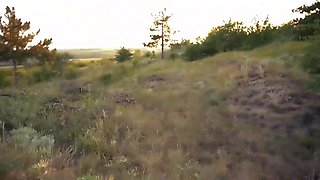 Fucked a Young Beauty with a Perfect Body in the Steppe. POV