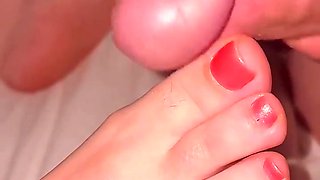 Night Masturbation On A Beautiful Foot