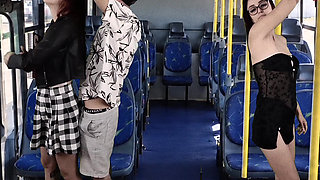 College student being tapped by stranger on the bus!