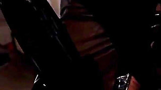 Latex Slave Girl in Gyn Chair Hard Orgasm Pussy Anal Fingering and Pee Smelling by Latex Dominatrix
