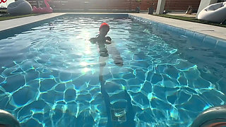 My First Ao Pool - He Even Squirts 2 Times!