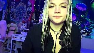 Naughty blonde teen girl loves to use her toy