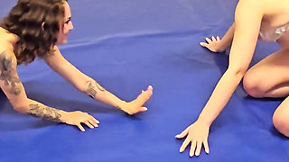 Two Wild MILF's Wrestling at the Gym
