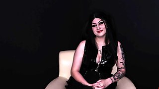 Emo slut swallows two dicks and cum