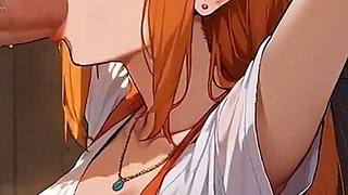 Anime Ai My Wife Seduces Me in the Kitchen with a Deep Throat, and Swallows My Semen for Dessert