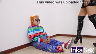 Halloween Chucky Cosplay: Latina Lisa Bullock Gets Anal Surprise from Nacho