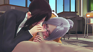 Two Teachers Have Sex In The Classroom +18 3D Hentai Full Animation