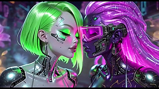Beautiful Aliens Kiss on Nice Music, Ai Animation