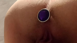 Bitch Masturbating and Pising