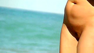 Having Fun At Our Local Nude Beach Flashing My Tits