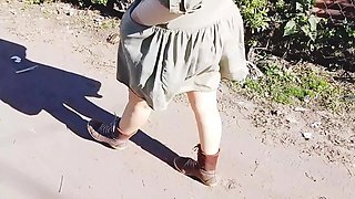 Public Fingering in Pussy, Outdoor Sex