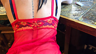 Customers wife started fucking me in public