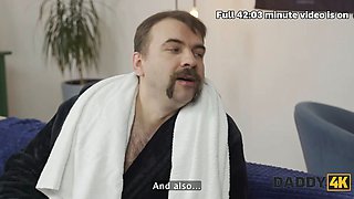 Daddy4k. teen blonda call girl didn\u2019t mind to suck daddy\u2019s dick while her bf was away