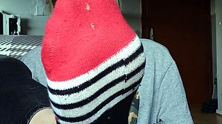 Blond ripping her hose foot fetish and anal sex