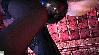 B016 Slave Being Fucked From Front to Back by a Dildo