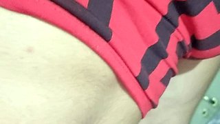 Sexy amateur blonde mother being a tease with her panties