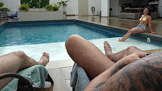 Pimpal Bill Face-Fucks Russian Bitch After Pool