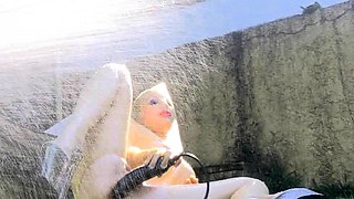 Balloon and latex glove cook jerking fetish