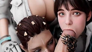 Big Breast Stepmom Teaching Her Stepdaughters How Suck Cock and Catch Warm Cumshots All on Their Faces and Breasts