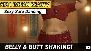 Hira's Erotic Saree Dance - Sari Wearing ASMR - Teasing Belly & Butt Shake