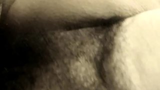 Bush Penetration Close-Up - Hairy Amateur Mature Girl POV