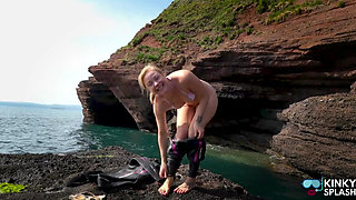 Diving in My Shiny Two-piece Wetsuit