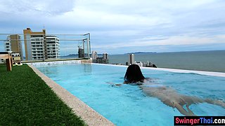 Bubble butt Thai teen fucked hard doggy