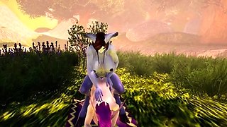 Futa Draenei anal bangs female elf