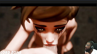 Bald Ass Pussy Ashe Gets Anal Fucked, Thicc Fat Ass Vyse Is Fucked From Behind, Mascara Tracer Sucks Cock