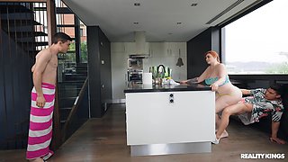 chubby ginger hottie dicked down by her neighbor