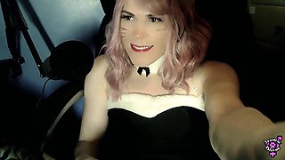 Self Sucking Tgirl Bunny Jessica Bloom Swallows Her Own Cum