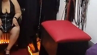 Piss Drenched Masked Slave Worships Dominant Brunette Goddess