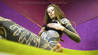 Skinny Tattooed Girl Pussy stuffing Fantasies