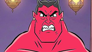 Magical Night Of A Devil And Princess With Car Toon