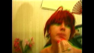 Redhead MILF Greedily Sucks Cock in Amateur Threesome