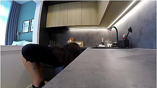 Leon Lambert In Hot Sexy Brunette Milf Housewife At Home No Panties In A Cut Miniskirt To Flash Meaty Juicy Pussy