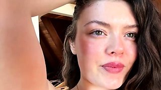 Slutty amateur teen GF jerking my dick