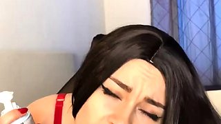 Sugar girl suck a dick for the new present at valentine day