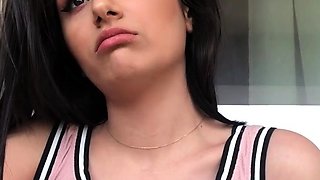 Big boob brunette masturbates on webcam