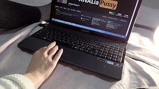 Russian Solo Female Masturbates to Orgasm on Webcam