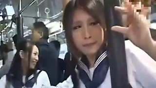 Asian Girls on a Bus