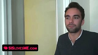 Sis Loves Me - perv bro and his acquaintance take turns fucking his hot stepsis