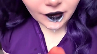 Caught the Fat Goth Nurse Masturbating