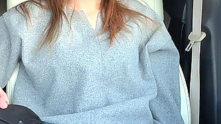 Married Woman Reaches Orgasm in the Car During Work