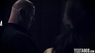 Big tits rebel teen makes strict warden watch her get anal fucked