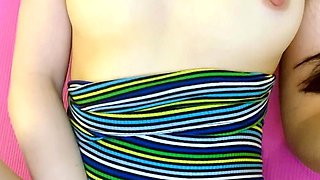 Beauty small tit amateur teen masturbating her shaved pussy