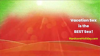 Hardcore Holiday Sex Compilation with Rebecca Volpetti - Beach Blowjob & Doggy Style Fucking